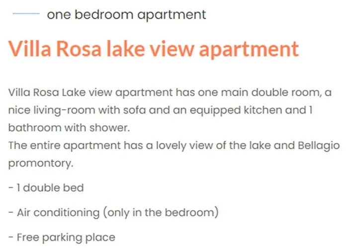 Miralago Apartments Villa Rosa Lake View